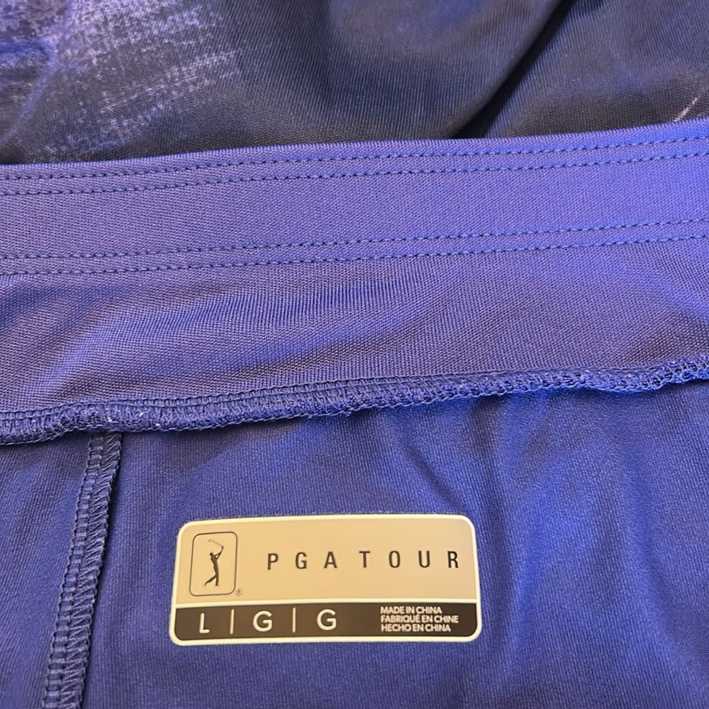 PGA Tour purple lime green pull on golf skort Size L EUC - Picture 7 of 8